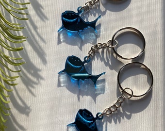 Shark Keychain made with Mirrored Acrylic