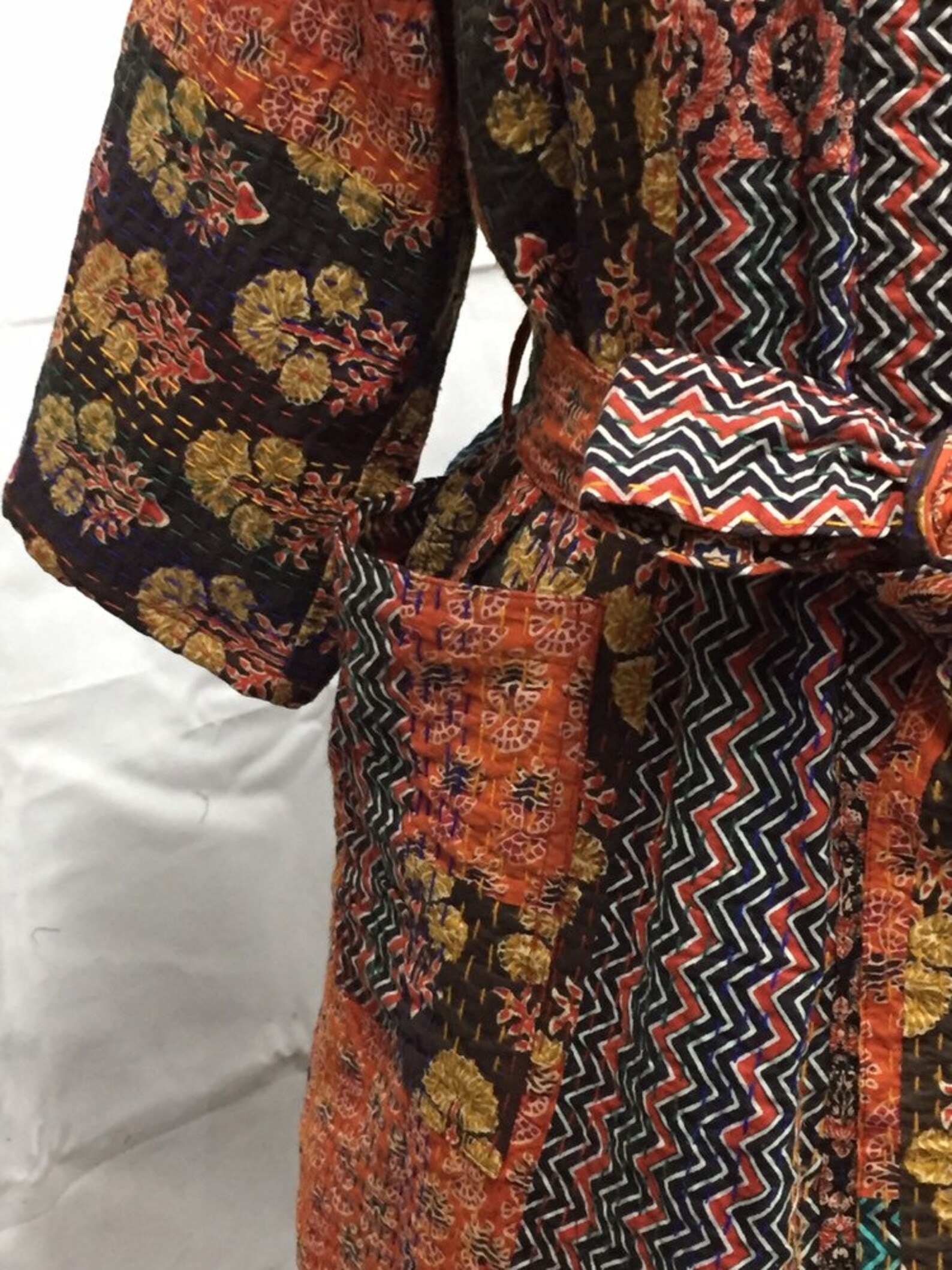Bath Robe 100% Cotton Indian Ajrag Patchwork Handmade Kantha | Etsy