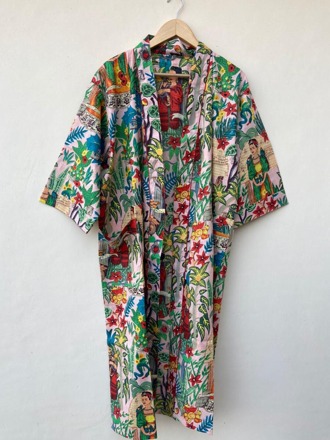 Bath Robe Indian Cotton Robekimono Pure Cotton Frida Kahlo - Etsy