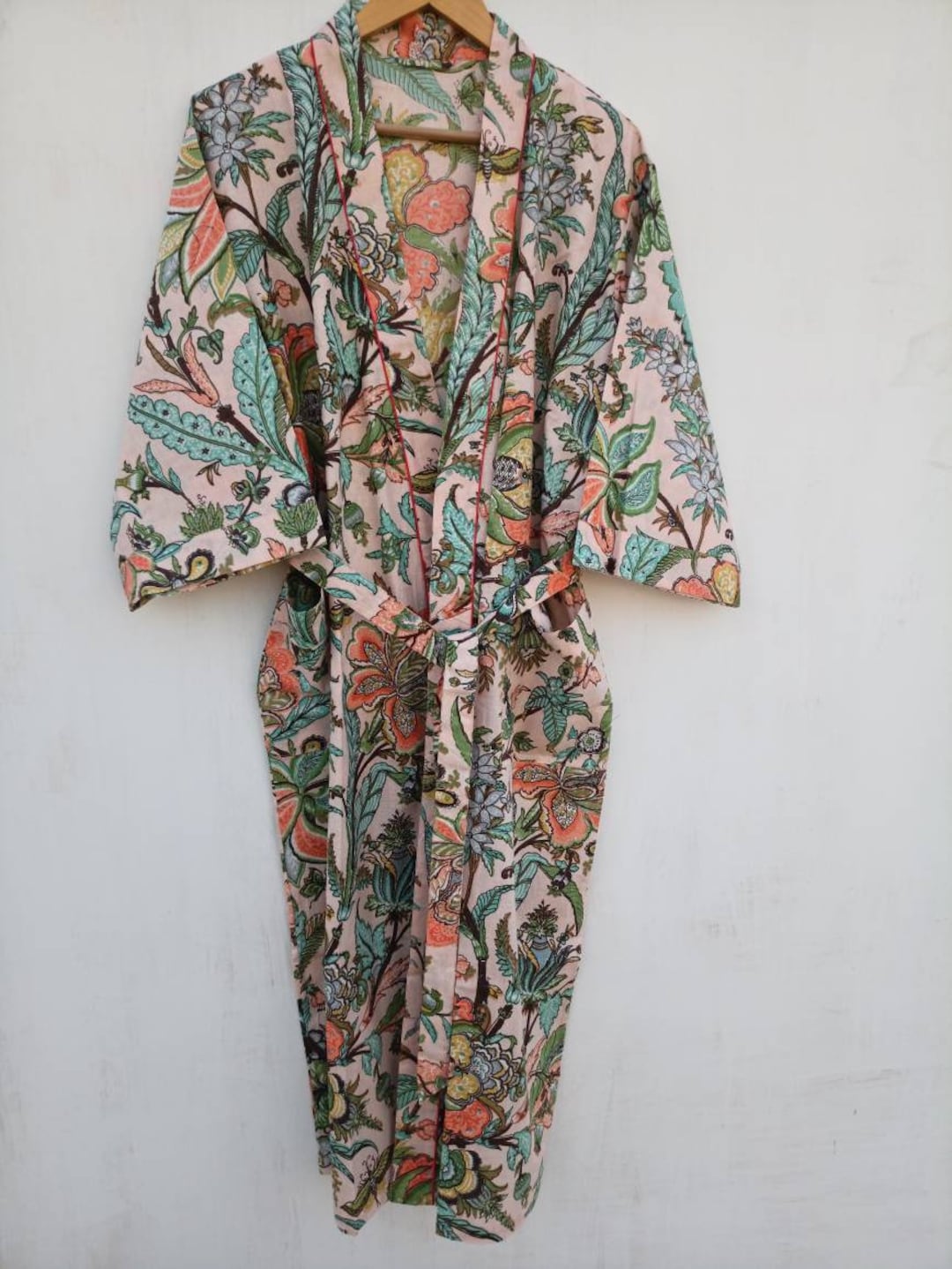Handmade Cotton Kimono Robe - Safari Jungle Print, S-XL Handmade Cotton Kimono Robe - Safari Jungle Print, S-XL