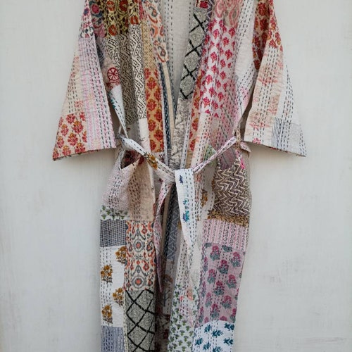 Patchwork Kantha Robe100% Pure Cotton Indian Handmade - Etsy
