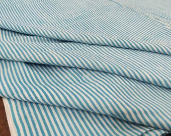 Indian Cotton Fabric Striped Natural Colour Dress making Light Weight Cotton Fabric CFC-217