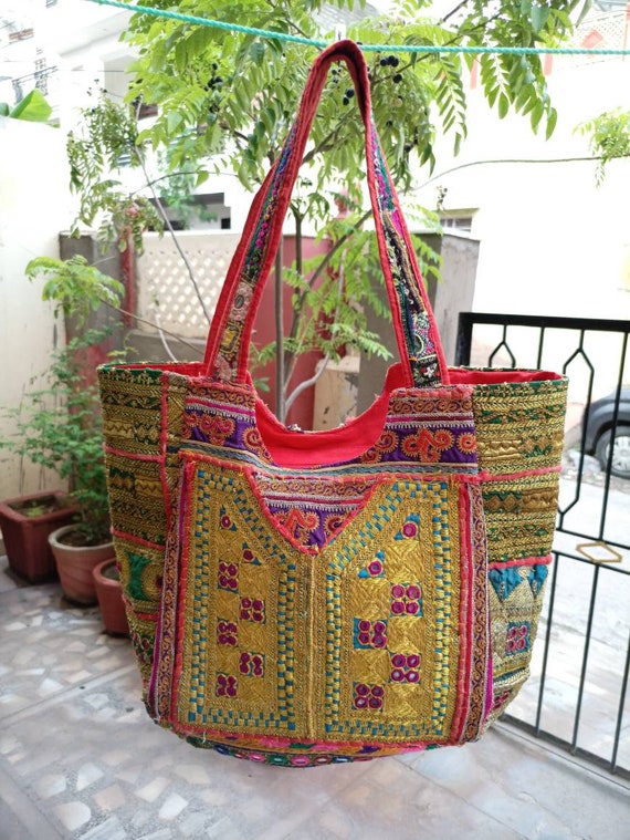Old Vintage Handmade Banjara Bag,Indian Antique S… - image 2