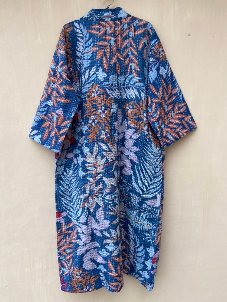 Bath Robe100% Cotton Indian Handmade Kantha Stitch - Etsy