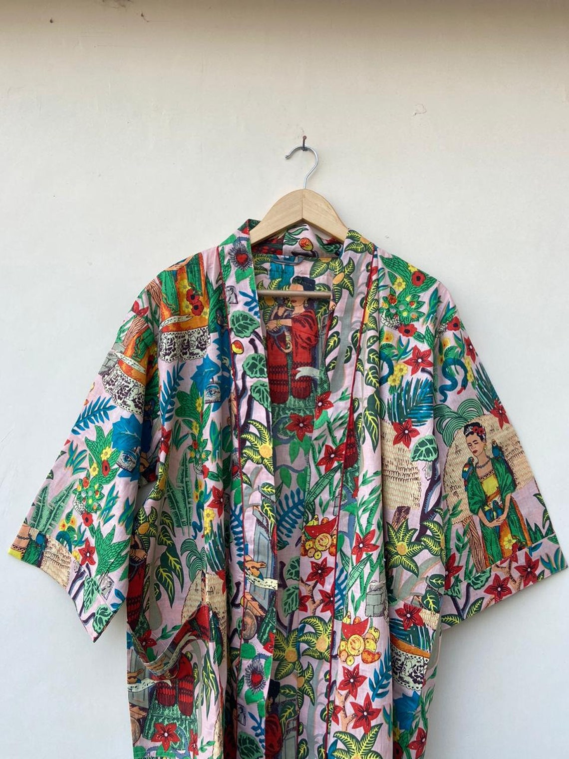 Bath Robe Indian Cotton Robekimono Pure Cotton Frida Kahlo | Etsy