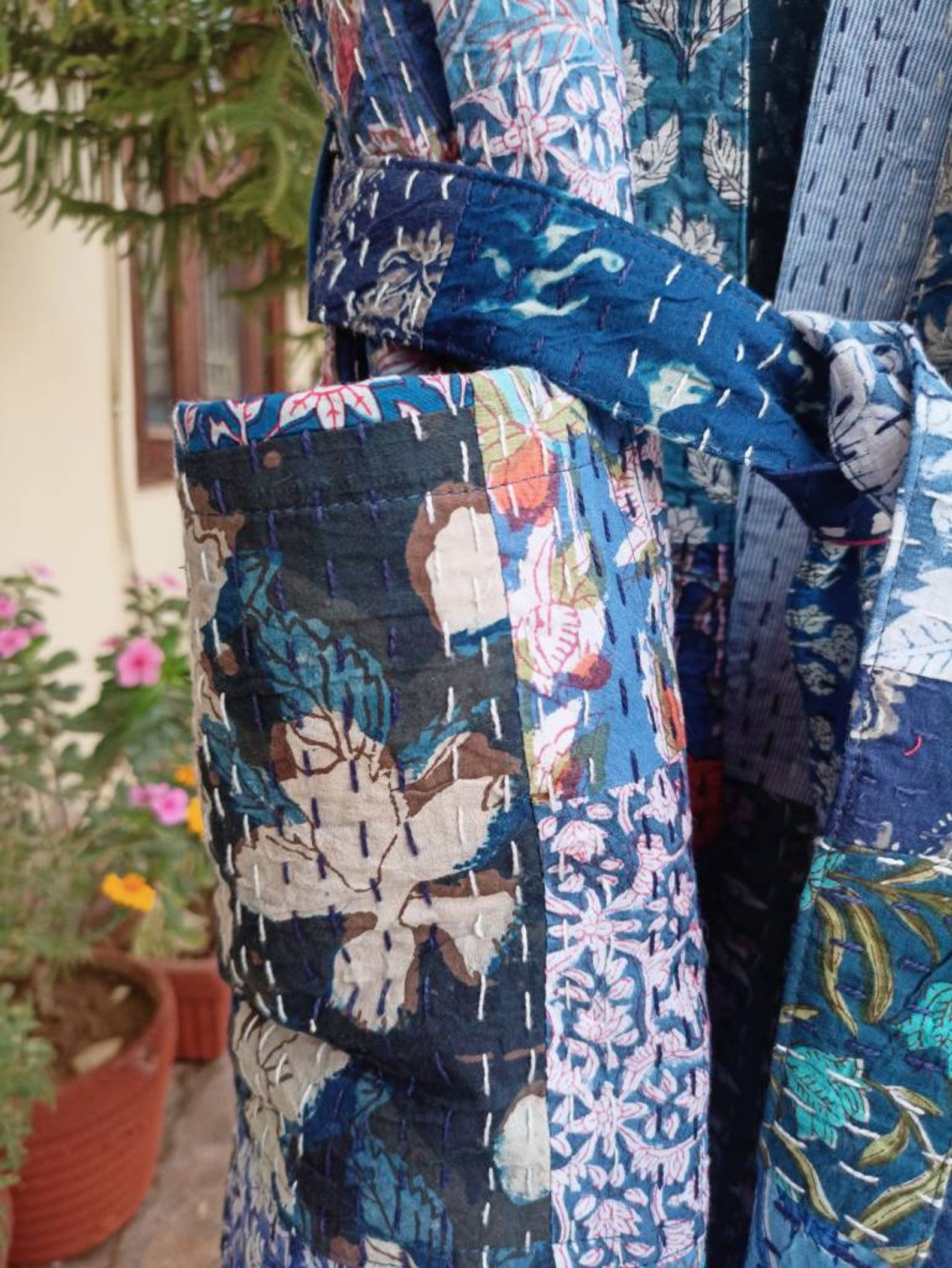 Patchwork Bath Robe 100% Cotton Indian Pure Cotton Handmade - Etsy