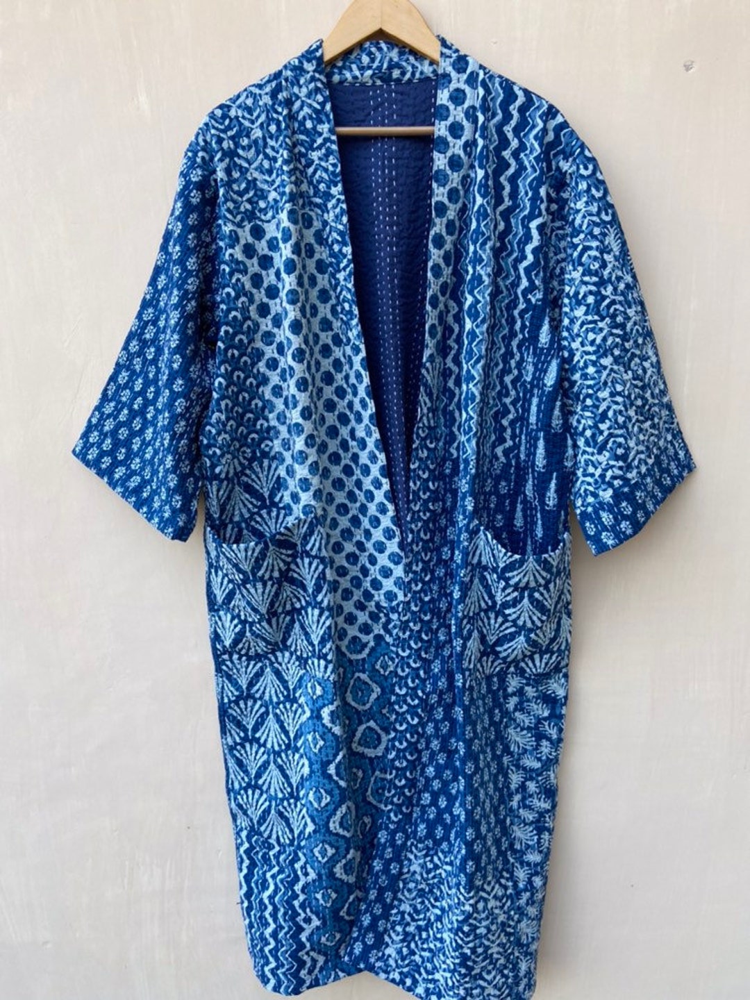 Cotton Robepure Cotton Bath Robeindian Handmade Patchwork - Etsy