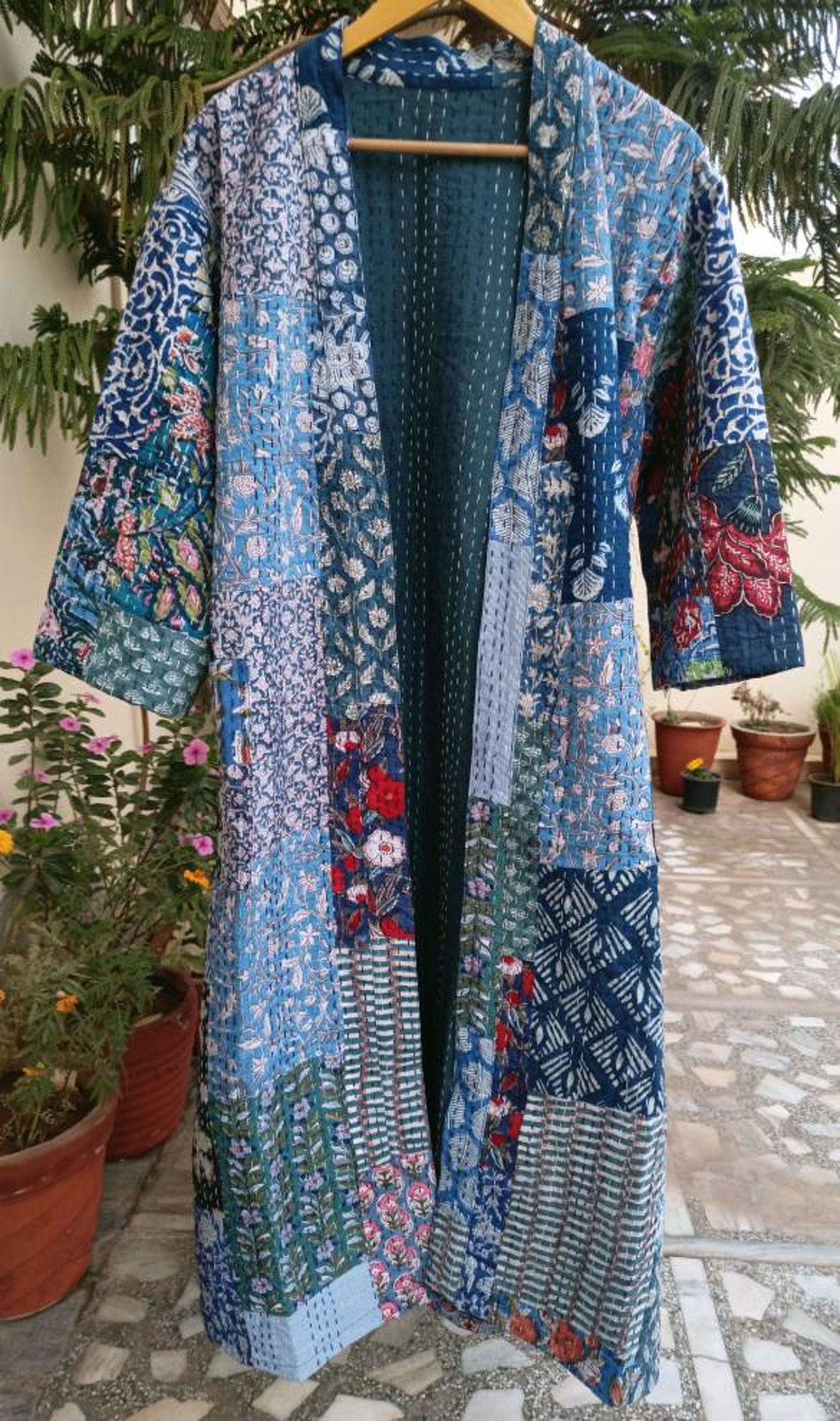 Patchwork Bath Robe 100% Cotton Indian Pure Cotton Handmade - Etsy