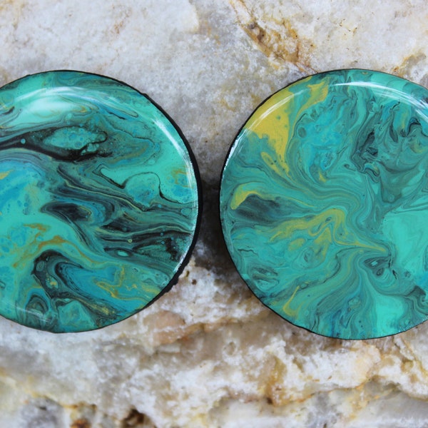 Hand-Painted: Abstract Cabochon Set