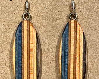 Recycled Skateboard Dangle Earring