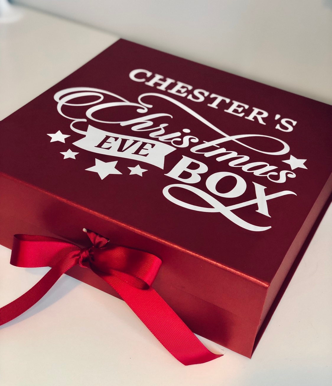 Personalised Named Luxury Large Christmas Eve Box With Ribbon | Etsy UK