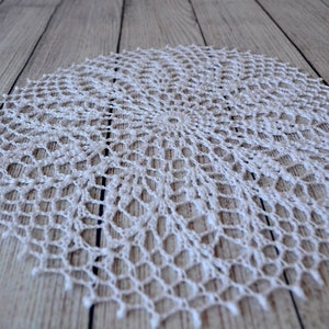 White doily,Home decor, crochet doily, Handmade Crochet Doily ,Round Doily 9  inches
