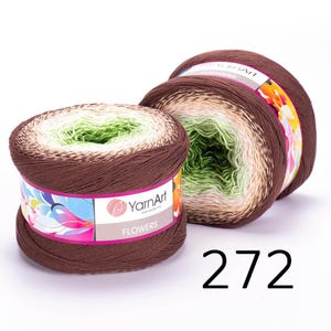 Verloopgaren YarnArt Flowers 250 g/8,80 oz (1000 m/1093 yds), veelkleurig breigaren, cakegaren, zomergaren, sjaalgaren