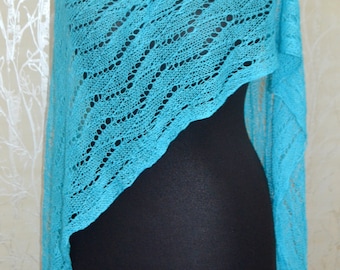 Linen scarf shawl,Knit linen shawl, Handmade shawl,Hand Knit Lace Shawl for Women, Light Weight Lace Wrap