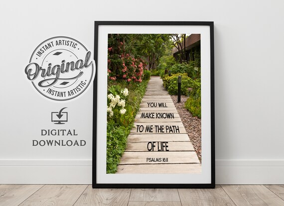 70 Off You Will Make Known To Me The Path Of Life Printable Wall Art Bible Verse Quote Nursery Kid Room Decor Christian Gift Son Daughter
