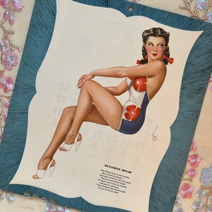 Original June 1947 Alberto Vargas Pinup Calendar | Esquire Magazine | The Varga Girl