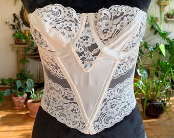Christian Dior White Vintage Bustier Corset Size 34C - Etsy Christian Dior White Vintage Bustier Corset Size 34C - Etsy