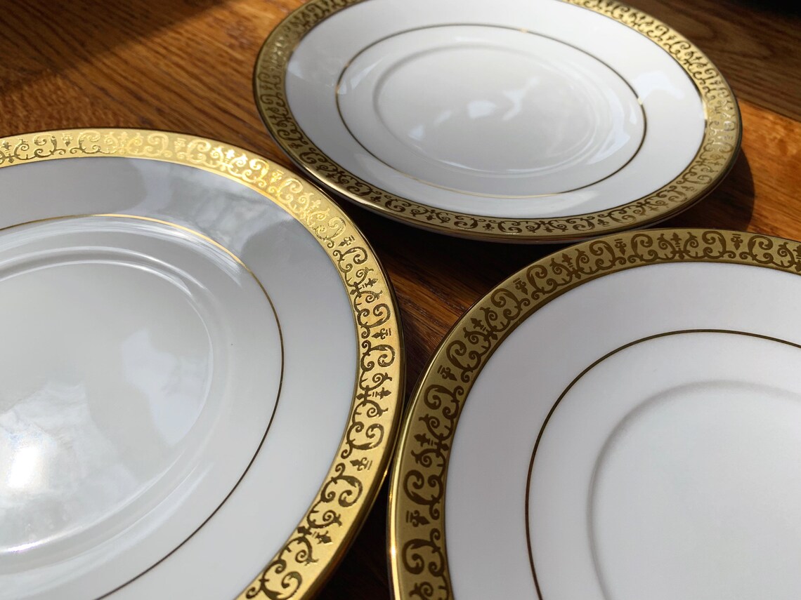 Set of Gold Buffet Royal Gallery Gold Trimmed Porcelain Etsy