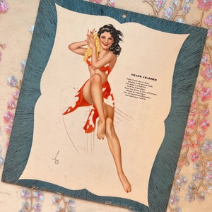 Original November 1947 Alberto Vargas Pinup Calendar | Esquire Magazine | The Varga Girl