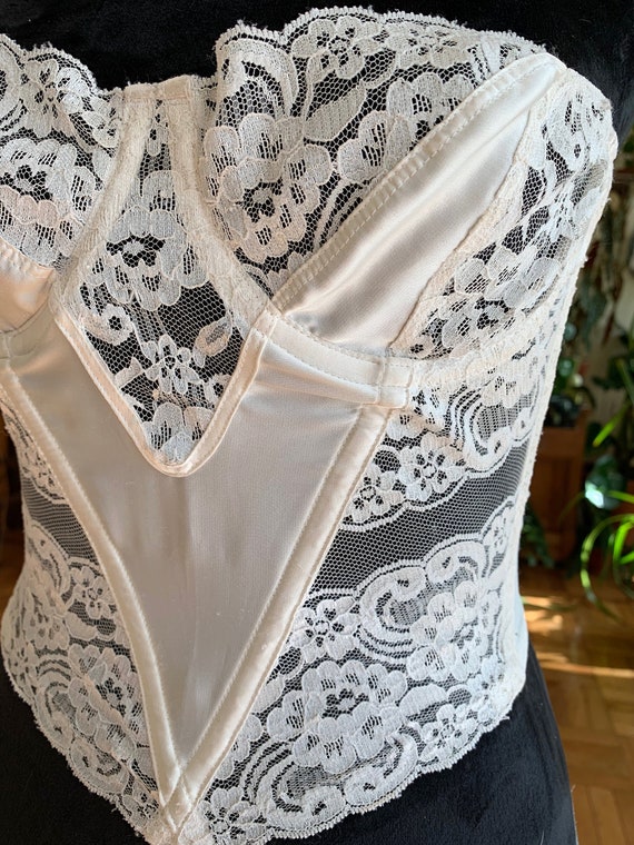 Christian Dior White Vintage Bustier Corset Size 34C - Etsy