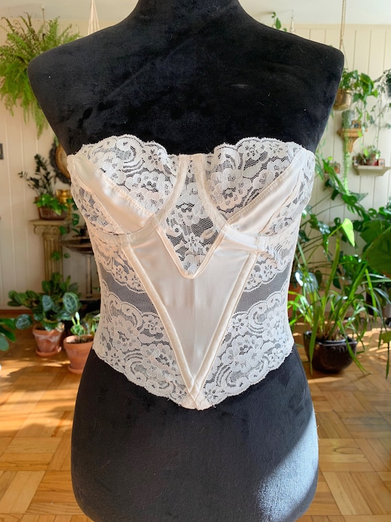 Christian Dior クリスチャンディオール コルセット ボディス70B Christian Dior White Vintage Bustier Corset Size 34C - Etsy