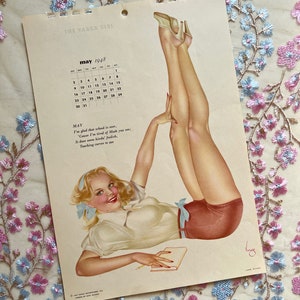 Original May 1948 Alberto Vargas Pinup Calendar | The Varga Girl