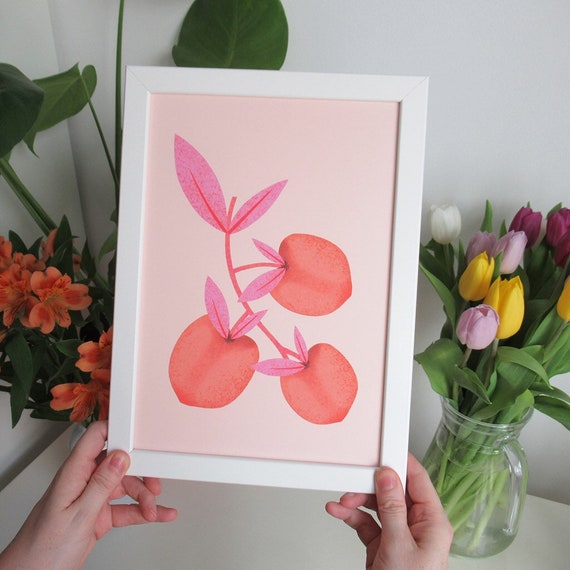 A4/A3 Digital Print 'Botanical Peaches'