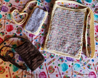 Toaster Pastry Purse and Cellphone Bag Crochet Pattern. Intermediate Level.