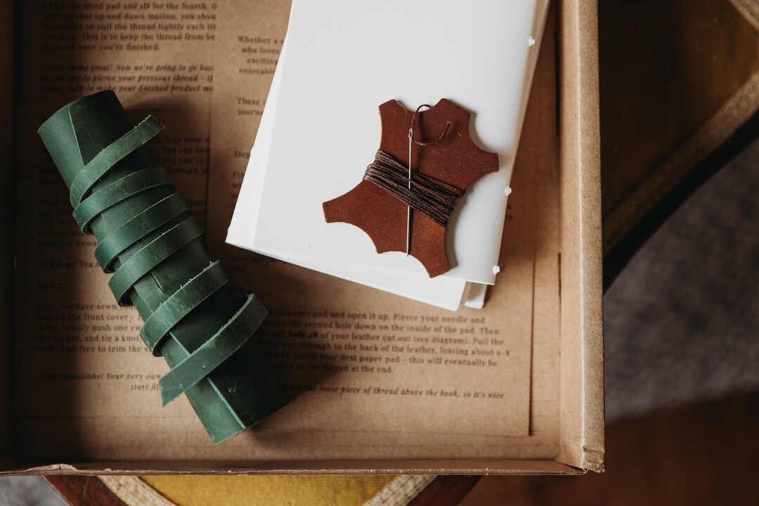 Make Your Own Leather Journal Kit, A5 or A6. DIY Leather Craft