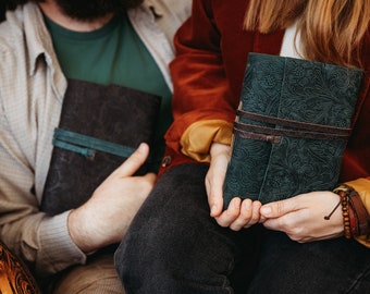 Botanical Floral Leather Journals, A5,A6, Thread bound & Ring Binders