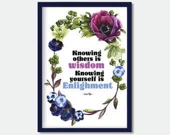 LAO TZU Inspirational QUOTE Poster 24X36 WISDOM Enlightenment SUNSET rare!