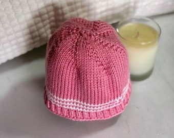 Handknit Newborn Cotton Hats
