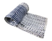 Kantha Quilt Kantha Throw Vintage Kantha Hand Block Print Home Bedding Kantha Quilt Vintage Kantha Bed Cover