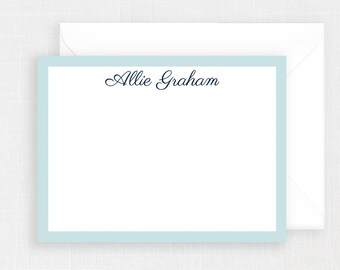 Personalized Notecard Card | Printable Sorority Thank You Card | Printed Personal Stationery | Custom Color Social Stationery | Allie