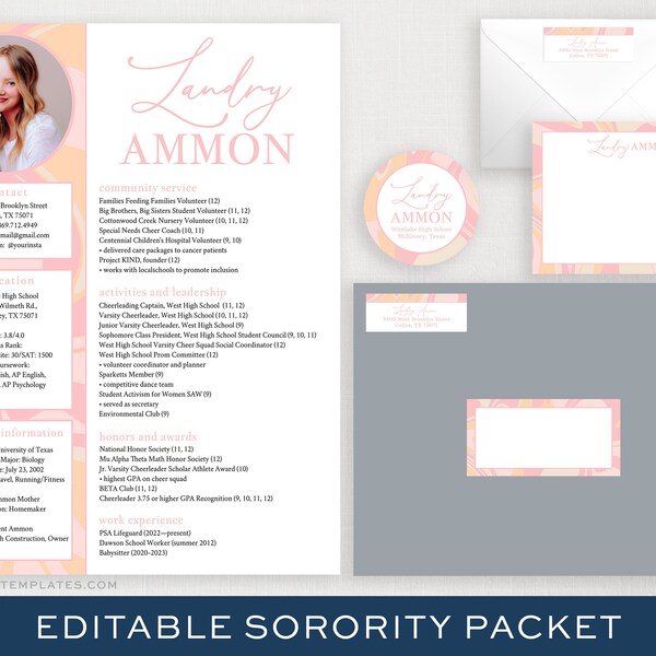 Coral Rush Resume Etsy Coral Rush Resume Etsy
