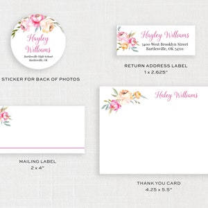 PRINTED Sorority Packet FULL-SERVICE Sorority Recruitment Packet with Photo Personal Resume Template Flower Watercolor Hayley image 4