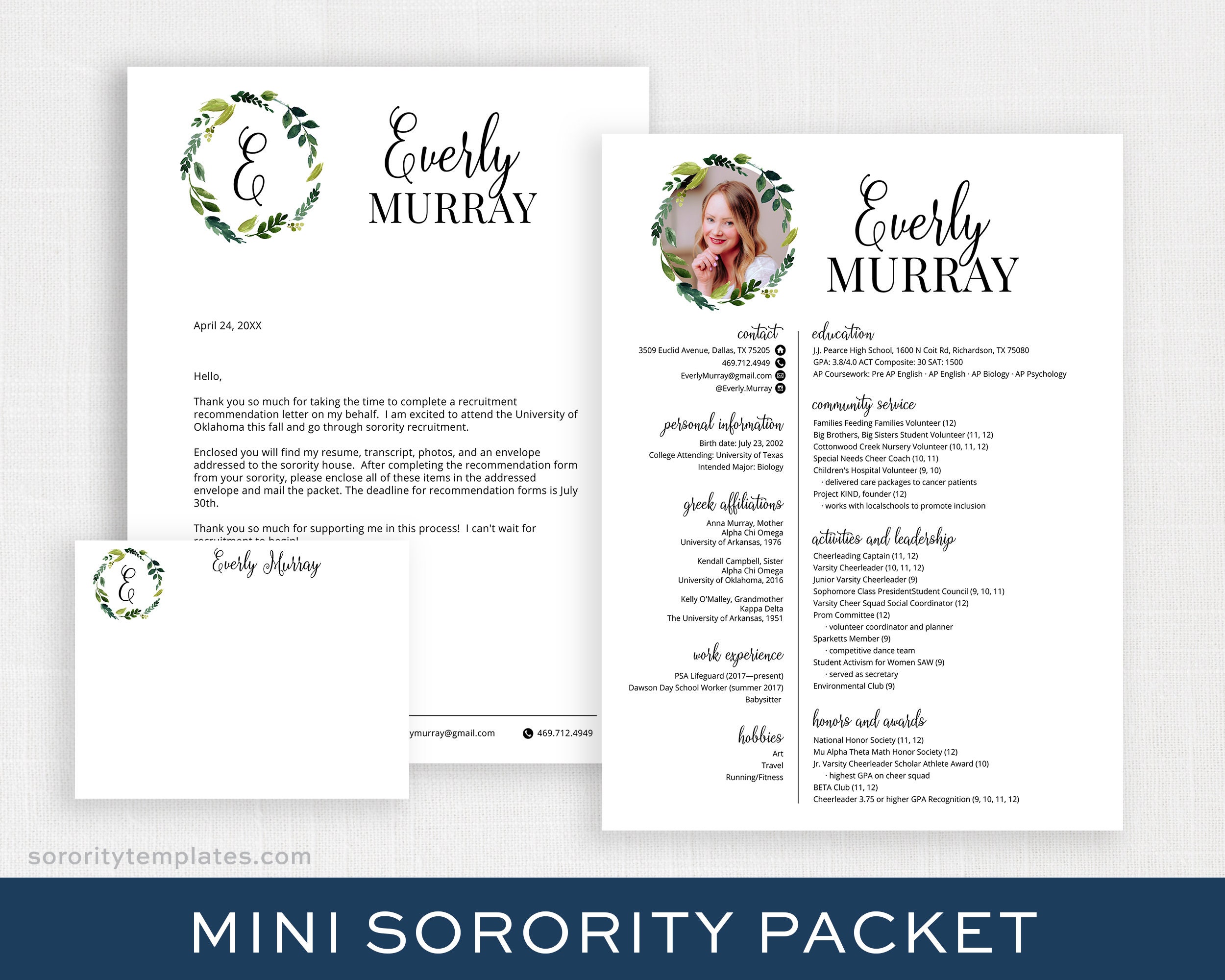 Sorority Letterhead - Etsy