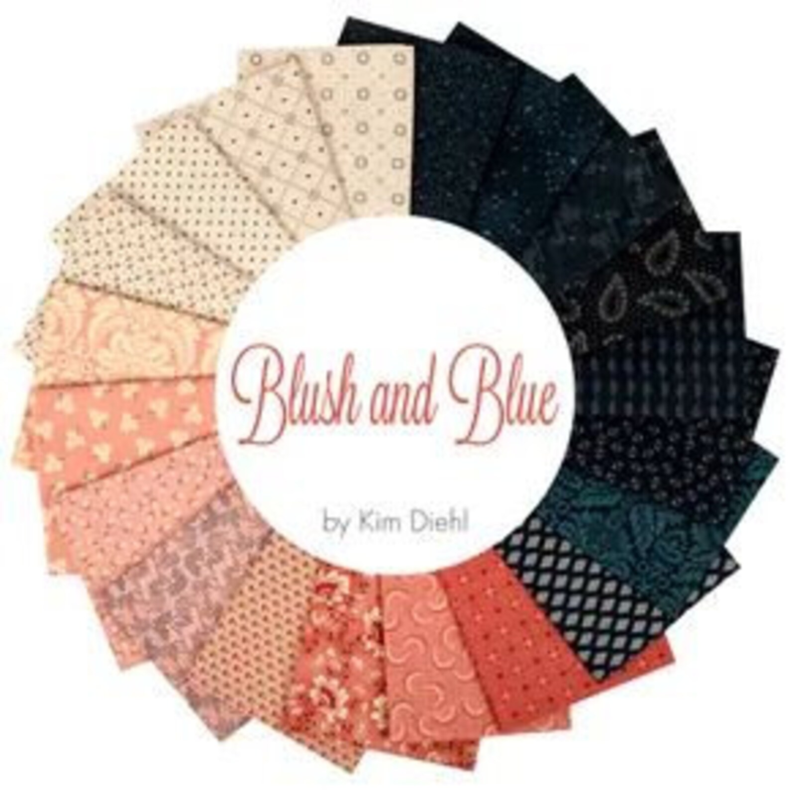 Kim Diehl Fat Quarter Bundle Blush and Blue Etsy