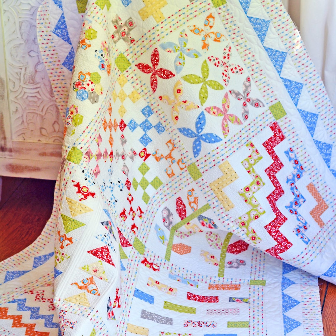 Fig Tree Stitchery Sampler Quilt Kit by Fig Tree & Co for Moda Etsy