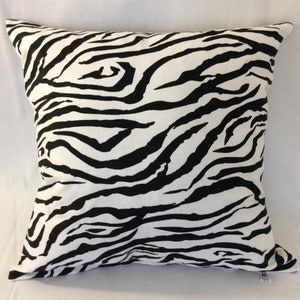 Paula’s Pillow Collection Faux fur zebra stripes throw pillow, 18 x 18