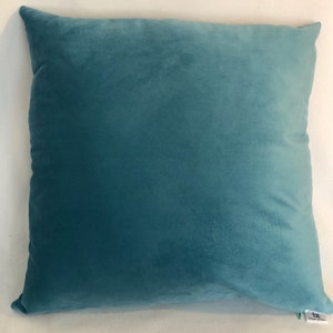 Paula’s Pillow Collection Velvet throw pillow, 18 x 18 in turquoise, includes insert and zipper