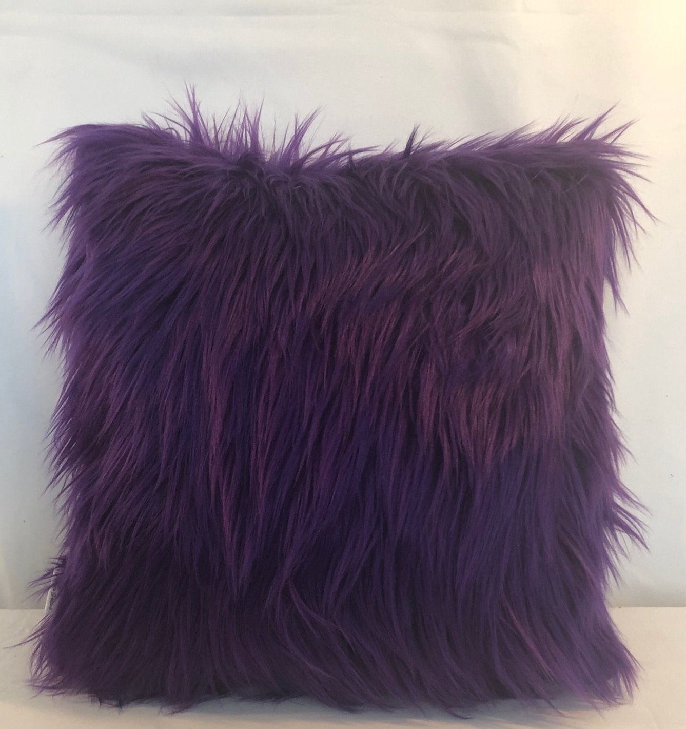 Paulas Pillow Collection Purple Faux Fur Pillow 18 X 18 Long Etsy UK