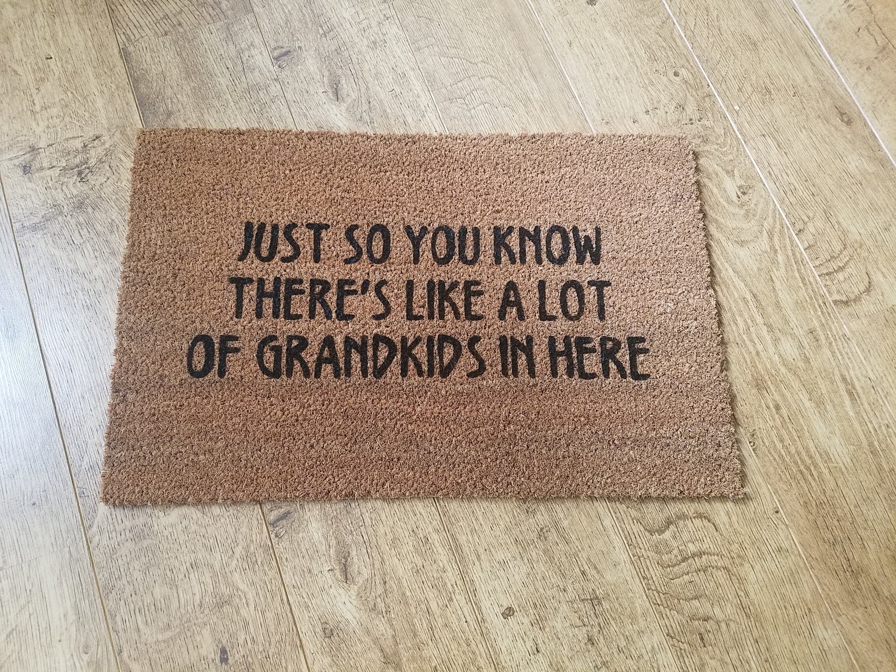 Grandkids in here Doormat Funny Mat Door Mat Etsy