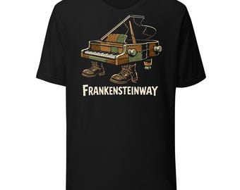Frankensteinway Piano T-shirt: Handmonterad, felmatchande delar grafisk t-shirt