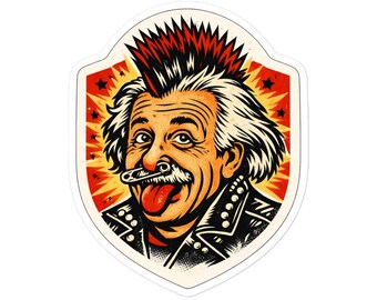 Einstein Punk-klistermärke