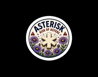 Asterisk, risk för asters-klistermärke