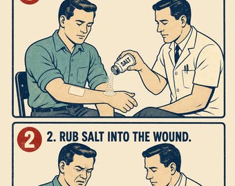 När skada uppstår | Humoristisk medicinsk felbehandling