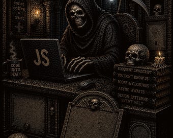 Javascrypt | Grim Reaper-kodare T-shirt
