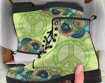 Chakra and Dragonfly Women's Leather Boots