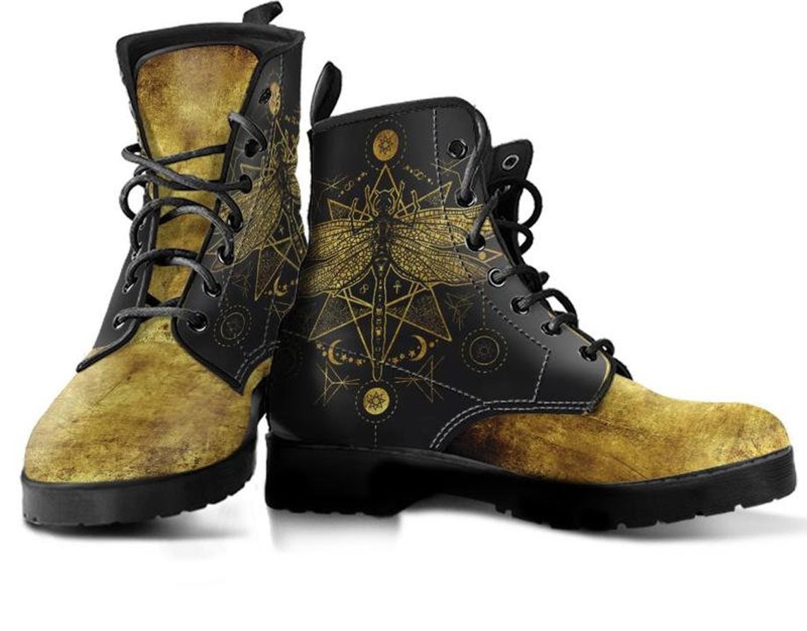Colorful Dragonfly Women's Leather Boots